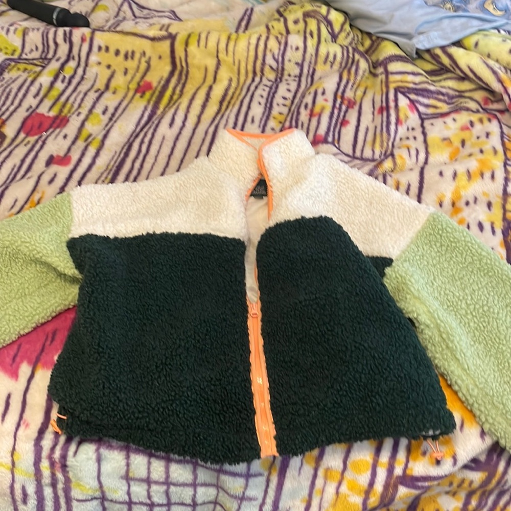Wild fable zip up wool fabric sweater
